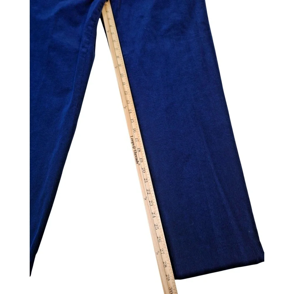 Polo Ralph Lauren Preston Corduroy Pants Men's 34x30*  Blue Flat Front Y2K
